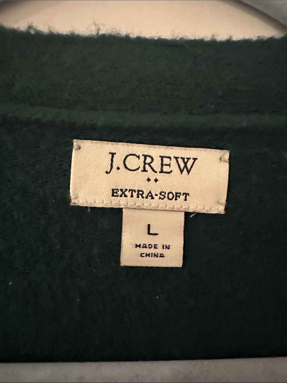 J. Crew Forest Green V-Neck Button Front Cardigan - Picture 3 of 5